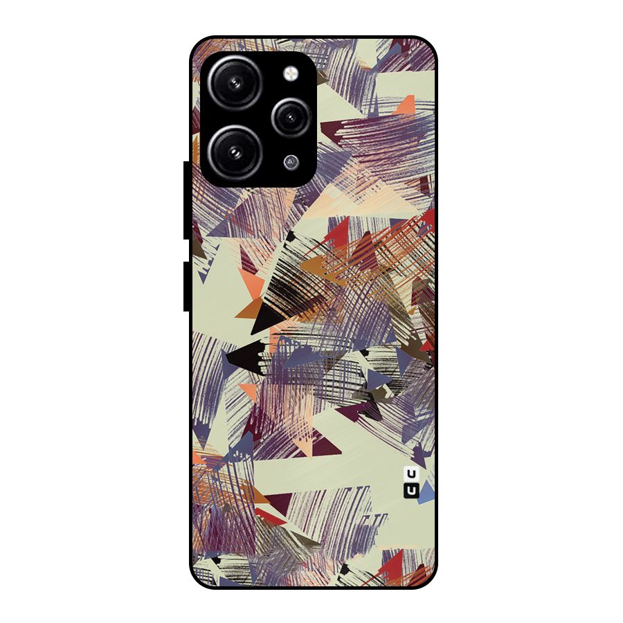 Abstract Sketch Glass Back Case for Redmi 12 4G