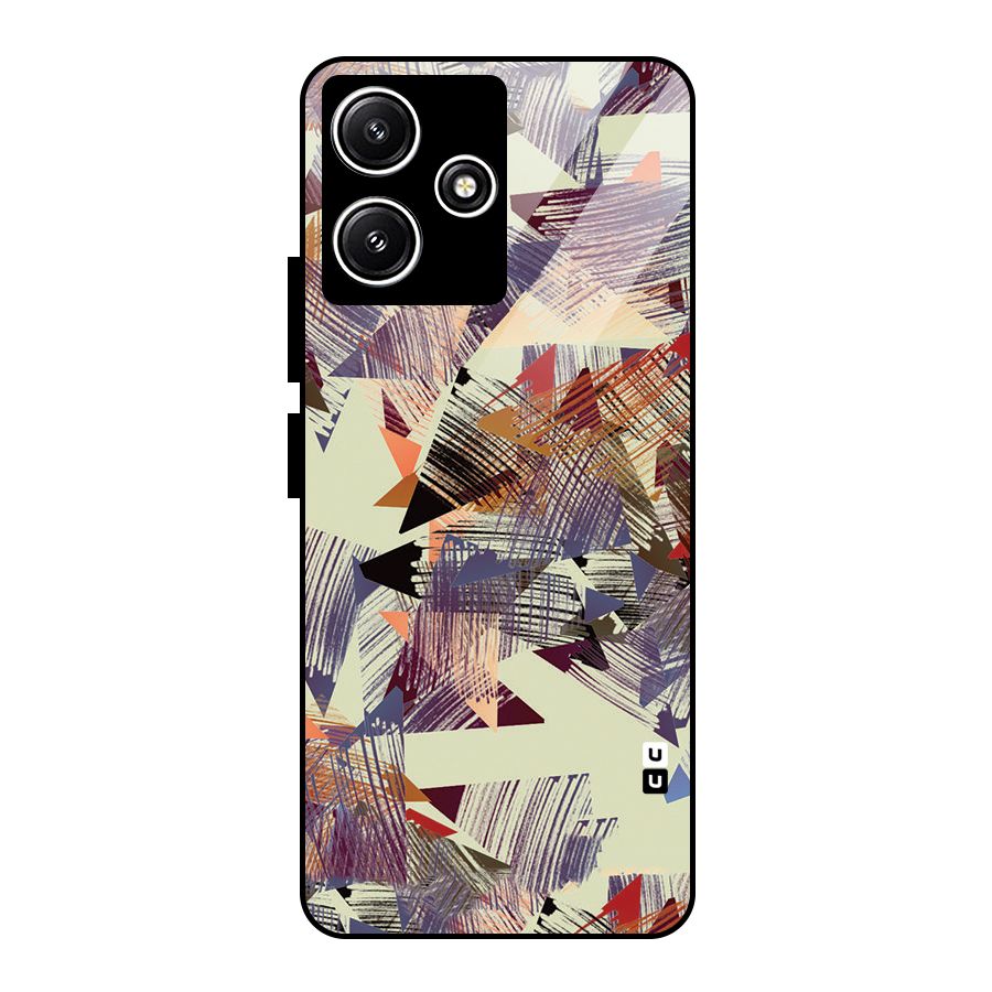 Abstract Sketch Glass Back Case for Redmi 12 5G