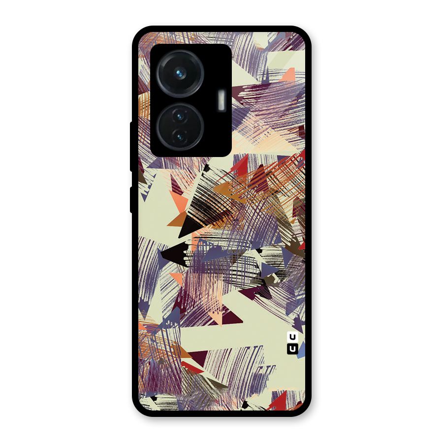 Abstract Sketch Glass Back Case for Vivo T1 44W
