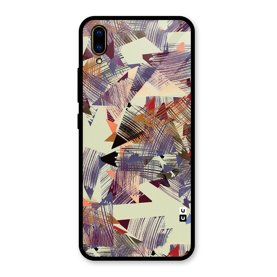Abstract Sketch Glass Back Case for Vivo V11 Pro