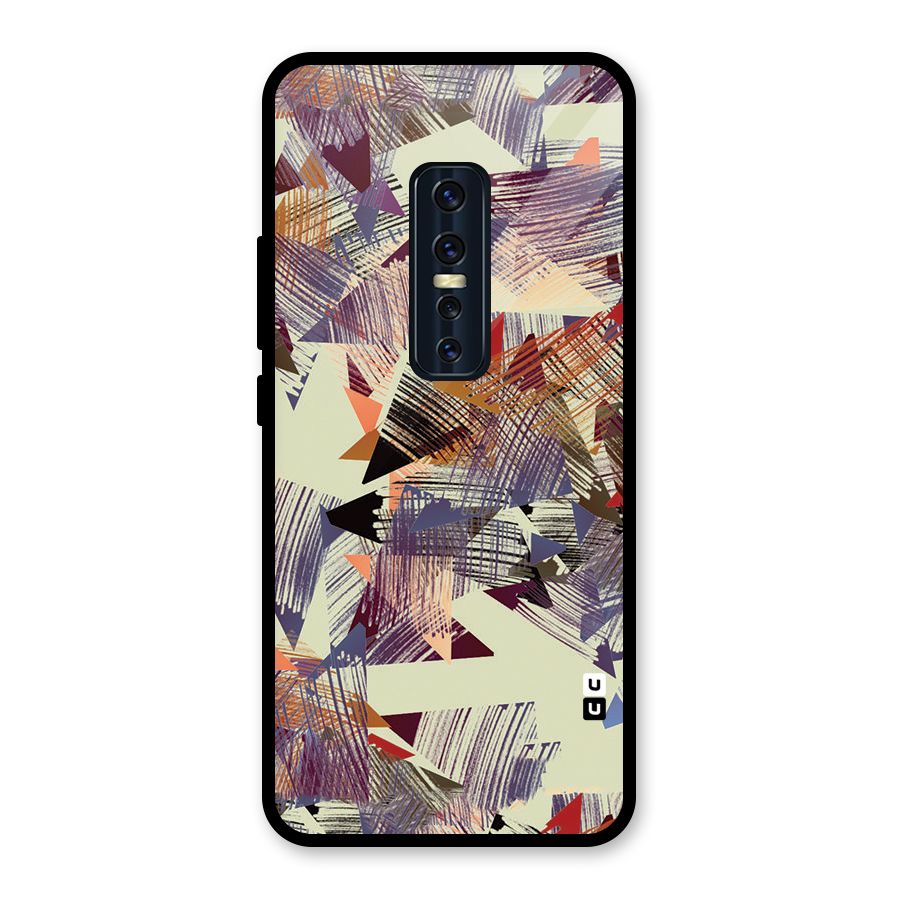 Abstract Sketch Glass Back Case for Vivo V17 Pro