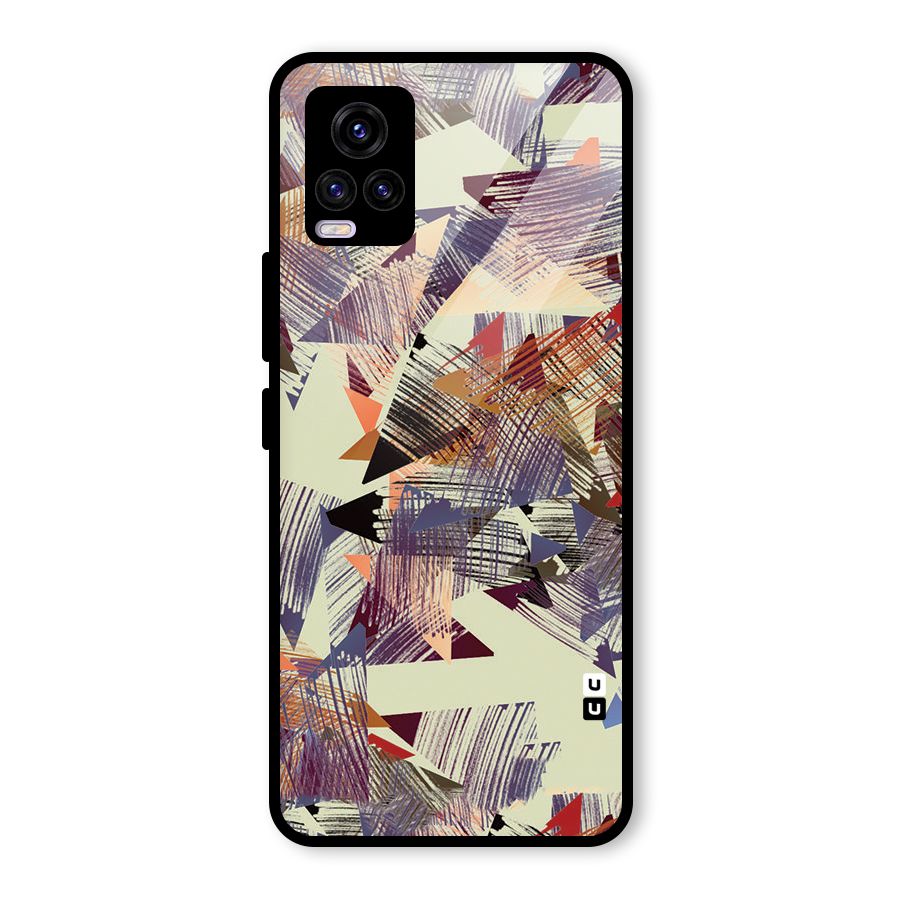 Abstract Sketch Glass Back Case for Vivo V20 2021