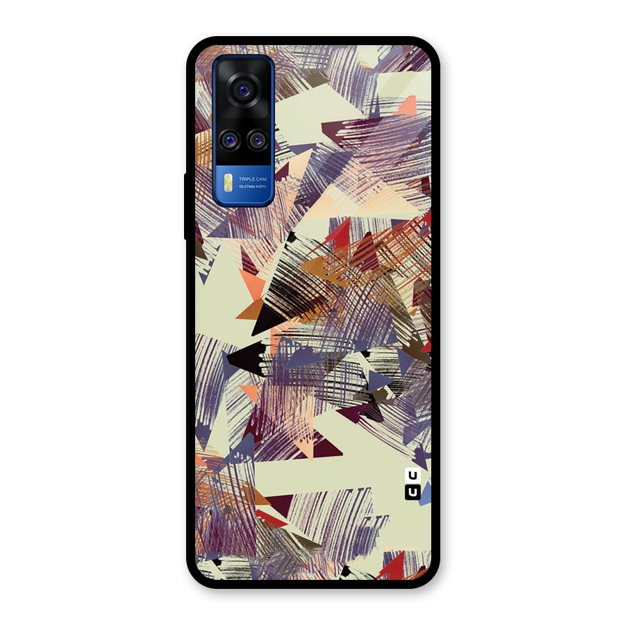 Abstract Sketch Glass Back Case for Vivo Y31