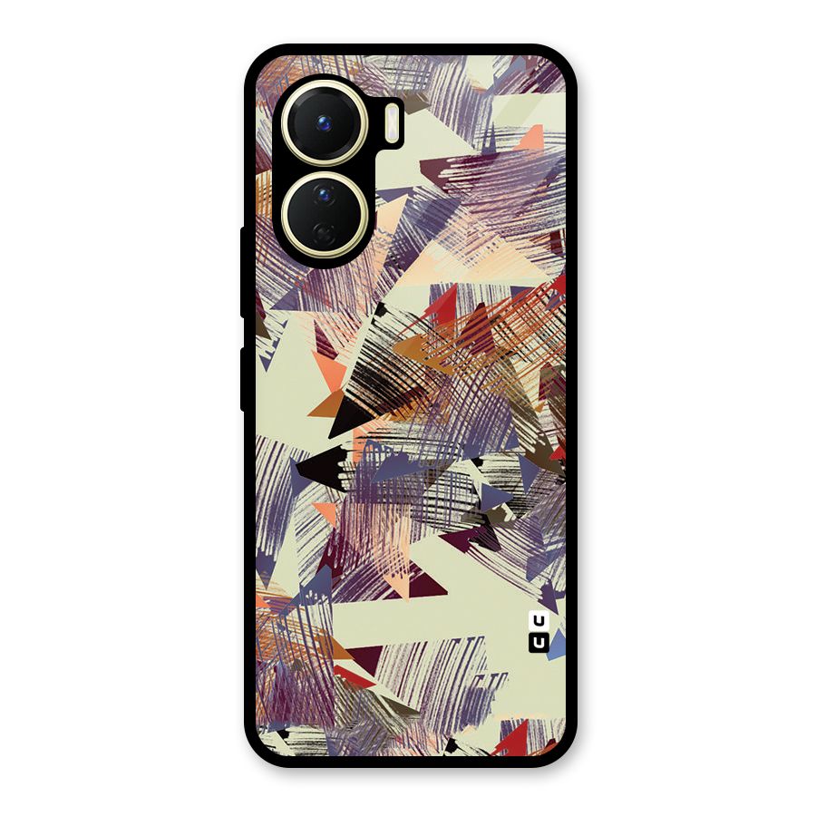 Abstract Sketch Glass Back Case for Vivo Y56