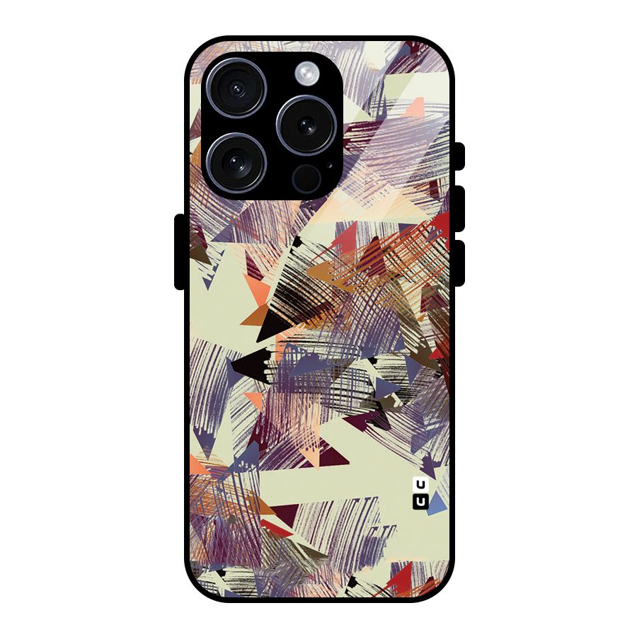 Abstract Sketch Glass Back Case for iPhone 15 Pro