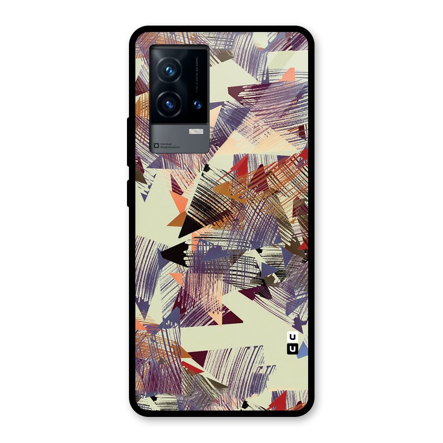 Abstract Sketch Glass Back Case for iQOO 9 5G