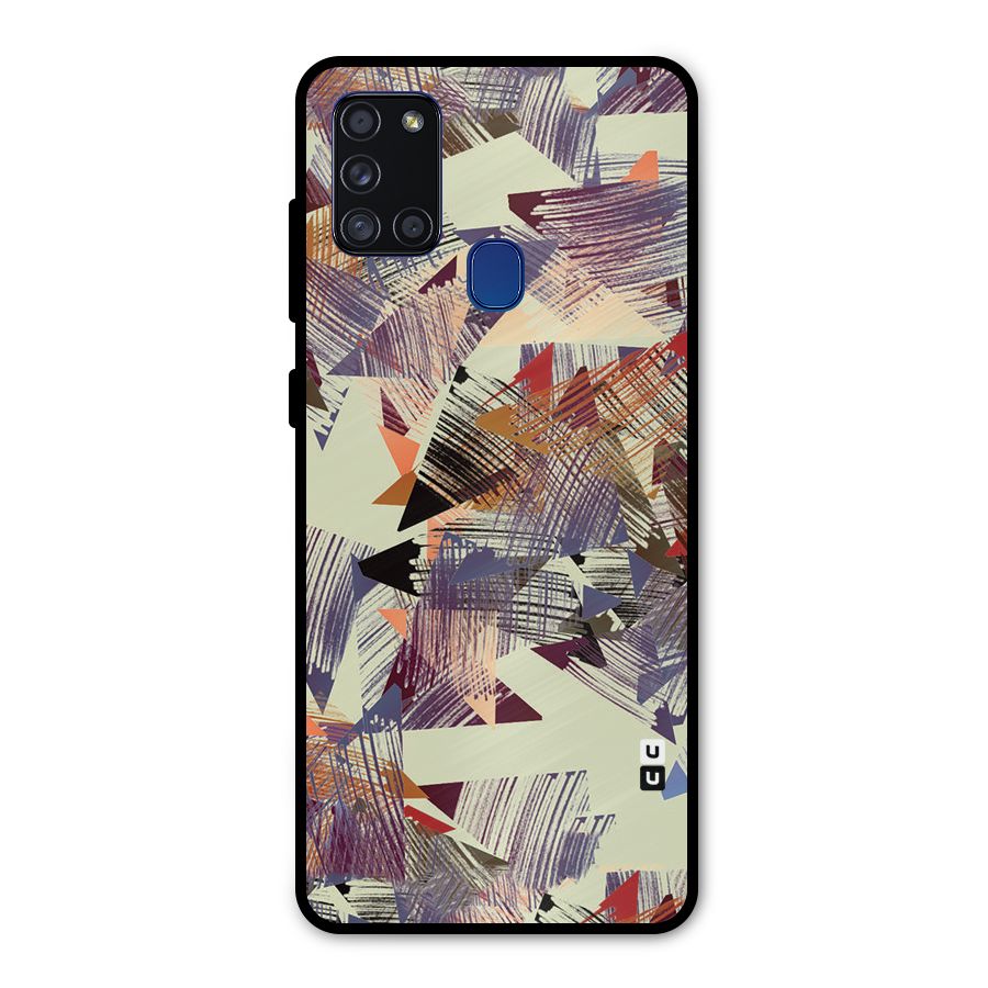 Abstract Sketch Metal Back Case for Galaxy A21s