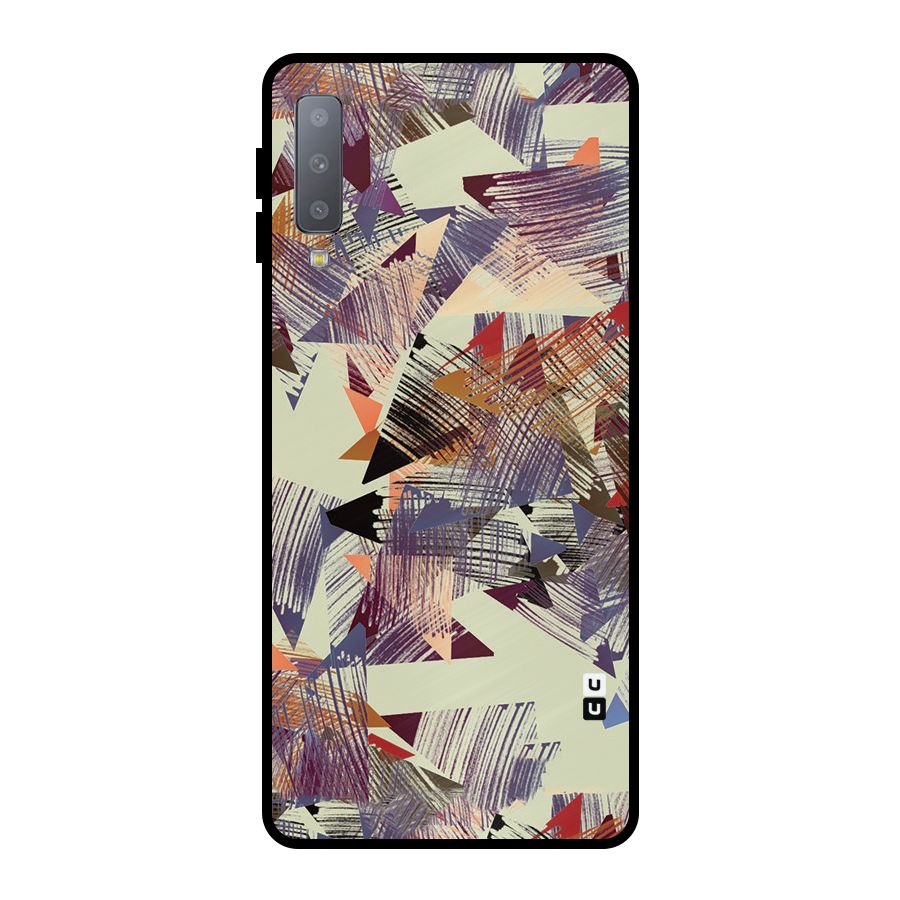 Abstract Sketch Metal Back Case for Galaxy A7 (2018)