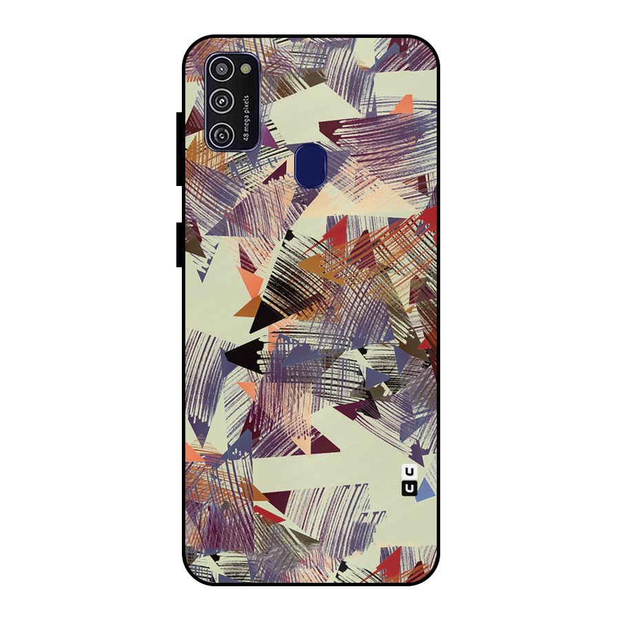 Abstract Sketch Metal Back Case for Galaxy M21