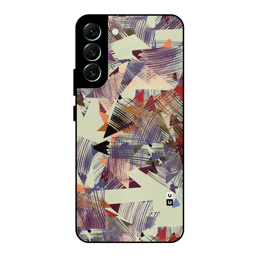 Abstract Sketch Metal Back Case for Galaxy S22 Plus 5G