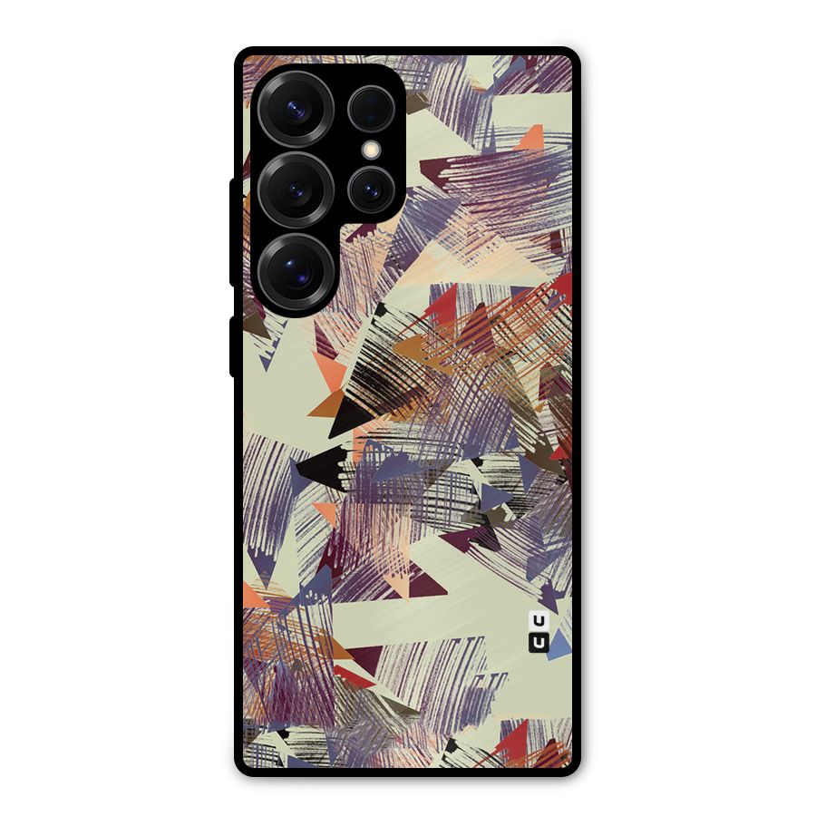 Abstract Sketch Metal Back Case for Galaxy S25 Ultra