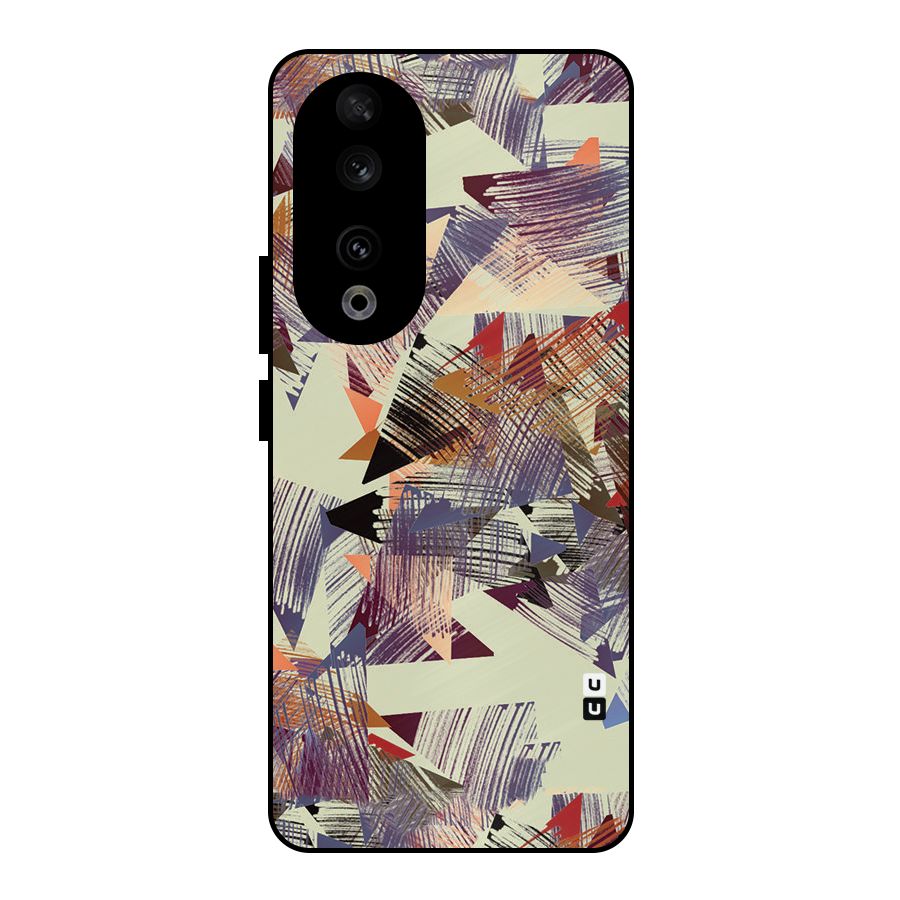 Abstract Sketch Metal Back Case for Honor 90