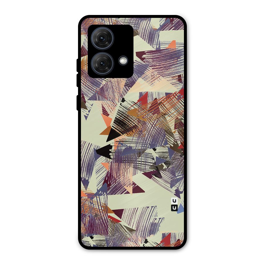 Abstract Sketch Metal Back Case for Moto G84