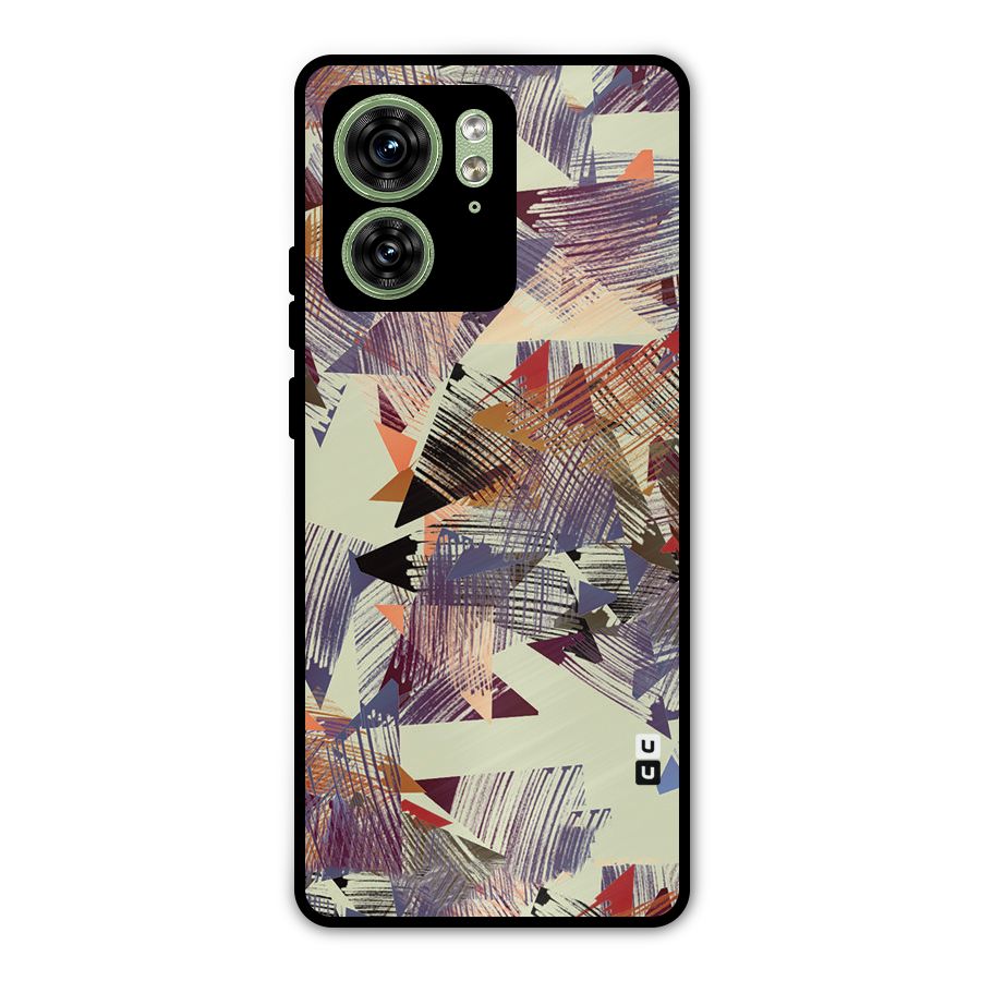 Abstract Sketch Metal Back Case for Motorola Edge 40 5G