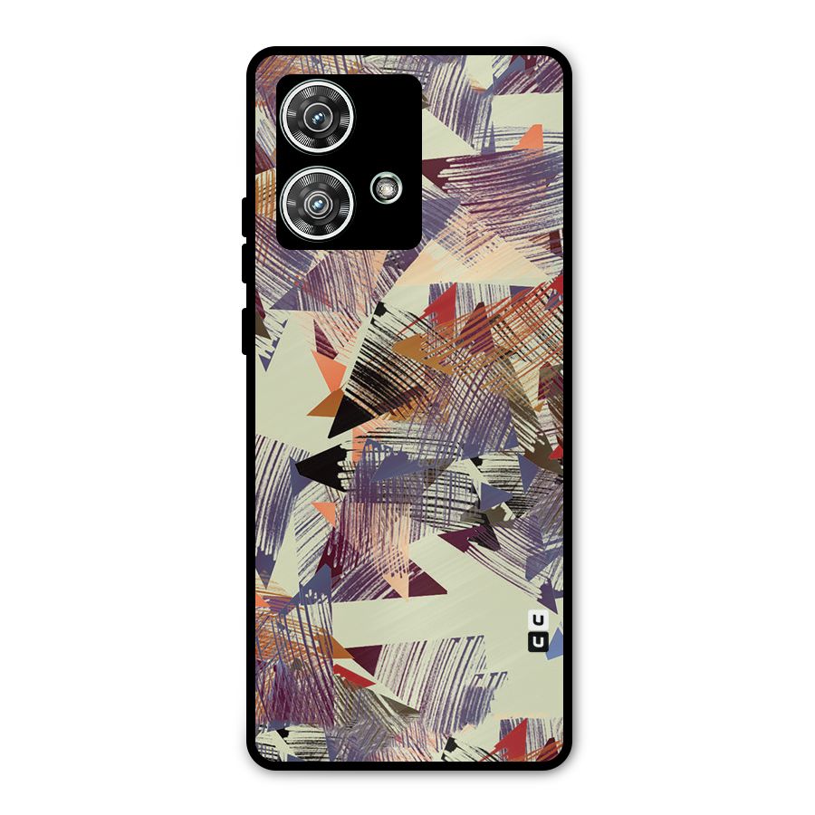 Abstract Sketch Metal Back Case for Motorola Edge 40 Neo
