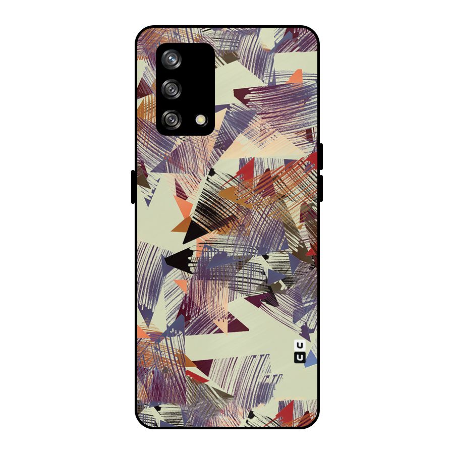 Abstract Sketch Metal Back Case for Oppo F19