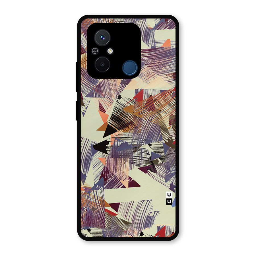 Abstract Sketch Metal Back Case for Poco C55