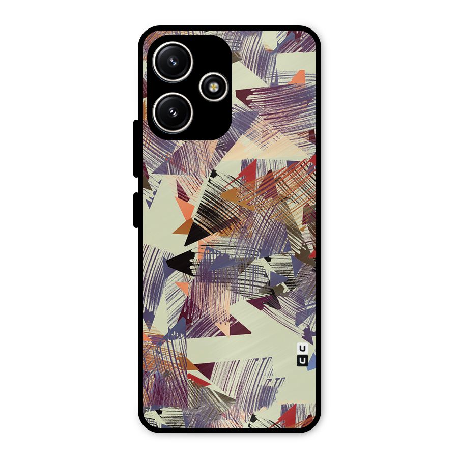 Abstract Sketch Metal Back Case for Poco M6 Pro