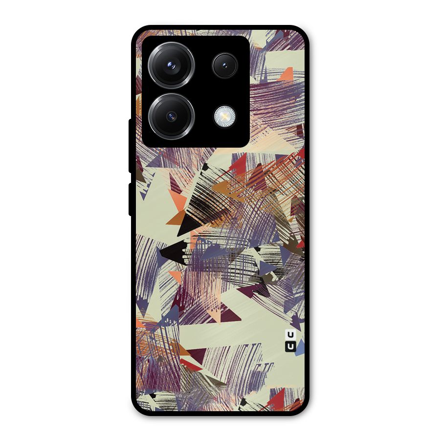 Abstract Sketch Metal Back Case for Poco X6