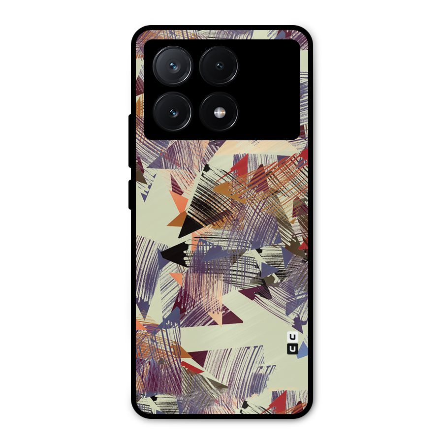 Abstract Sketch Metal Back Case for Poco X6 Pro
