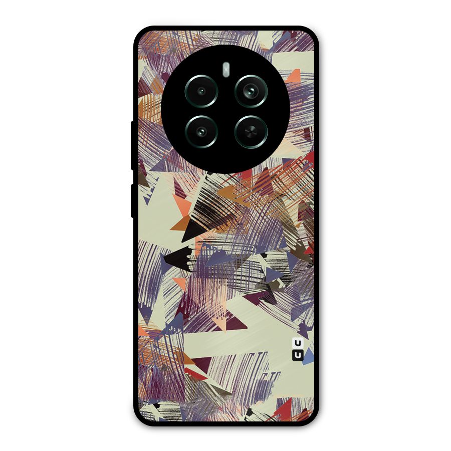 Abstract Sketch Metal Back Case for Realme 12 Pro Plus