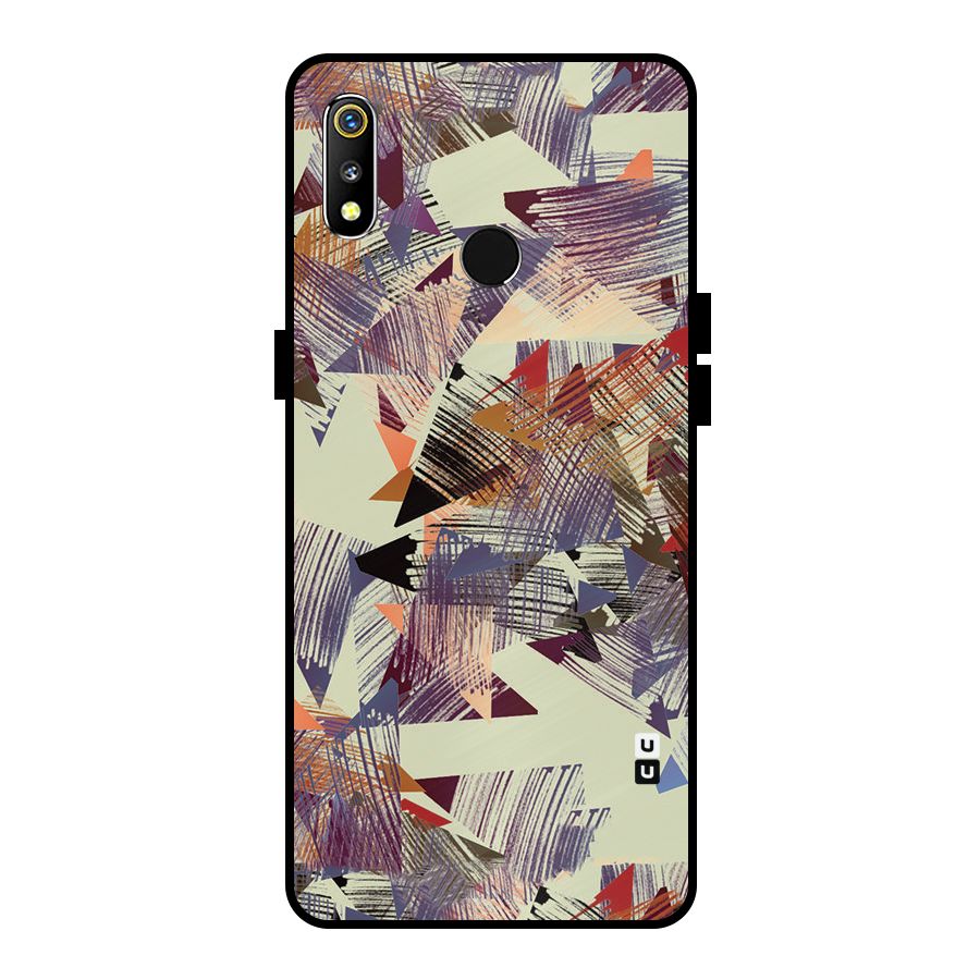 Abstract Sketch Metal Back Case for Realme 3i