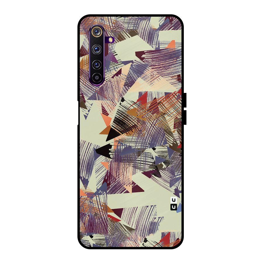 Abstract Sketch Metal Back Case for Realme 6 Pro