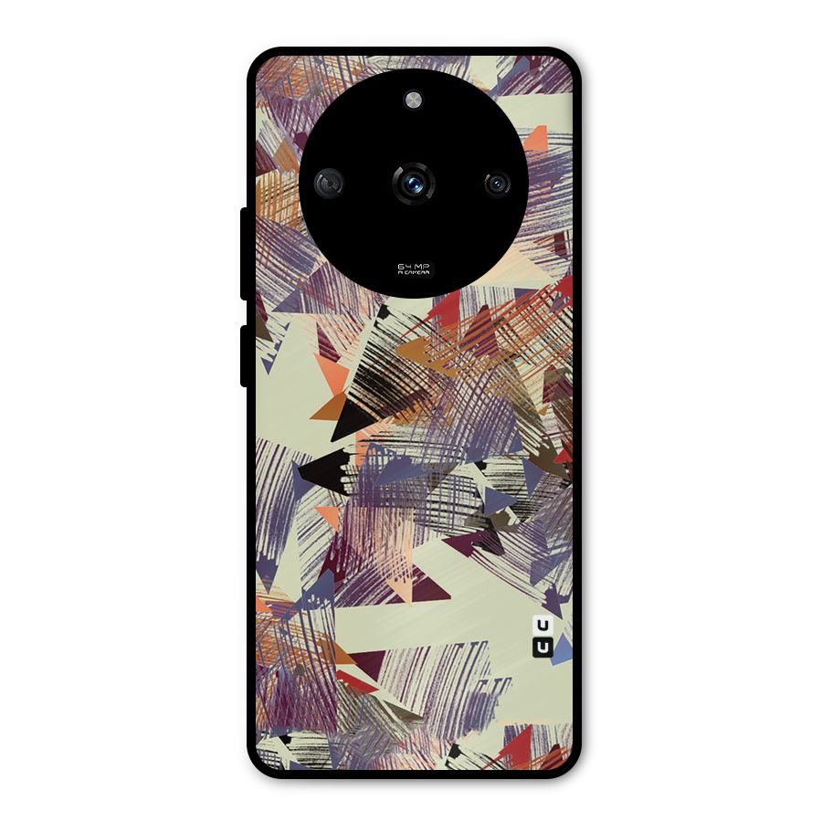 Abstract Sketch Metal Back Case for Realme Narzo 60 5G