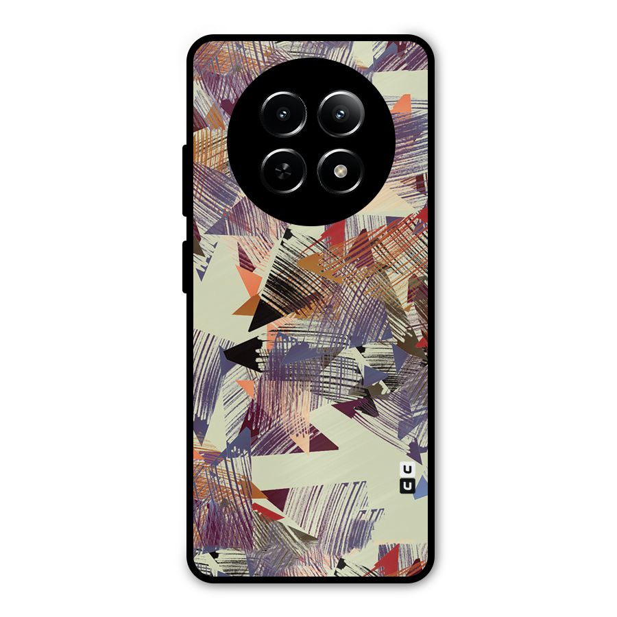 Abstract Sketch Metal Back Case for Realme Narzo 70x 5G