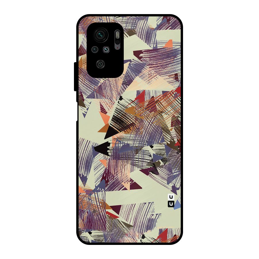 Abstract Sketch Metal Back Case for Redmi Note 10S