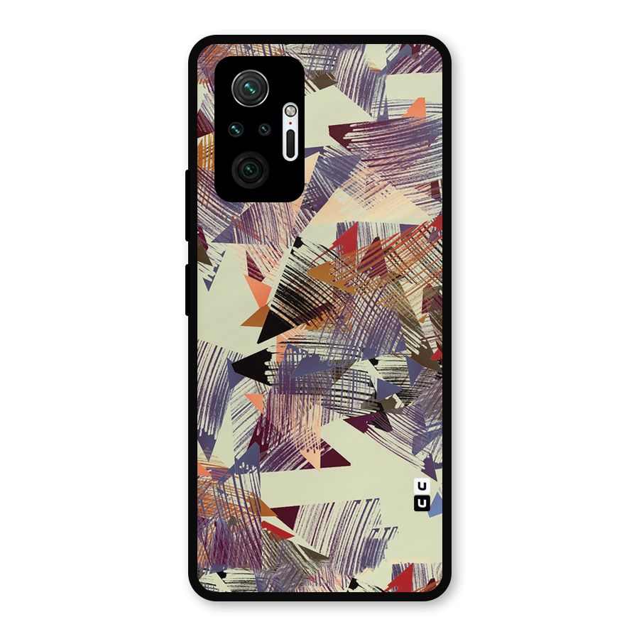 Abstract Sketch Metal Back Case for Redmi Note 10 Pro