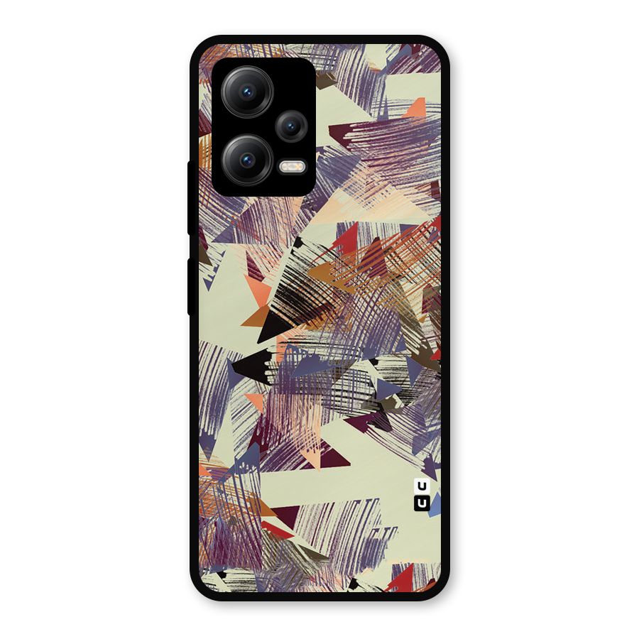 Abstract Sketch Metal Back Case for Redmi Note 12 5G