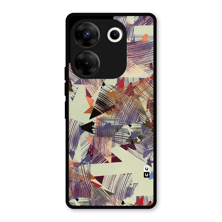 Abstract Sketch Metal Back Case for Tecno Camon 20 Pro