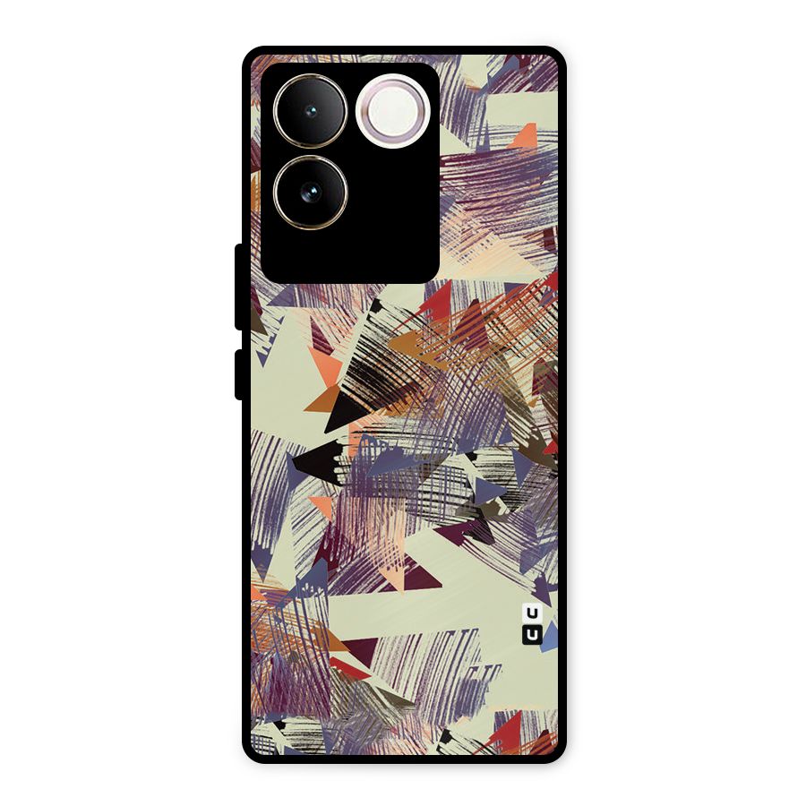 Abstract Sketch Metal Back Case for Vivo T2 Pro