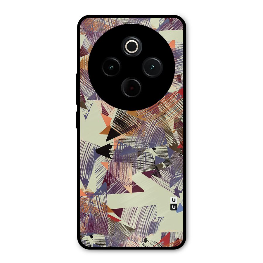 Abstract Sketch Metal Back Case for Vivo T4