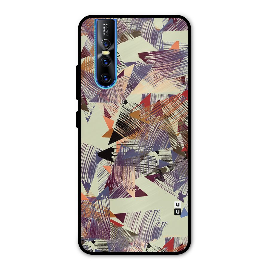 Abstract Sketch Metal Back Case for Vivo V15 Pro