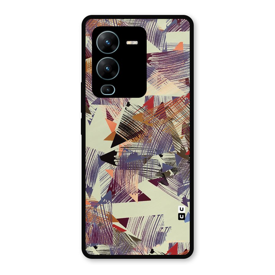 Abstract Sketch Metal Back Case for Vivo V25 Pro