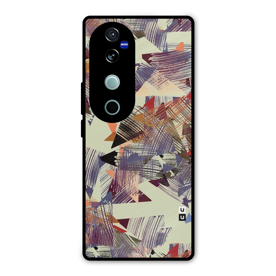 Abstract Sketch Metal Back Case for Vivo V40 Pro