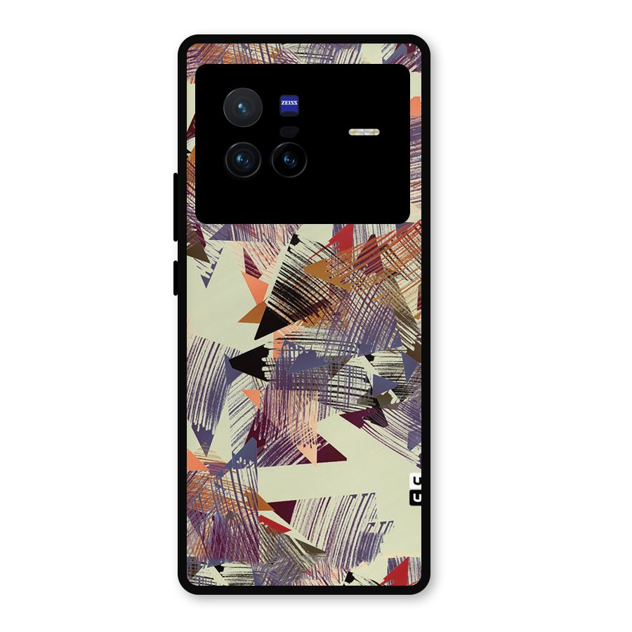 Abstract Sketch Metal Back Case for Vivo X80