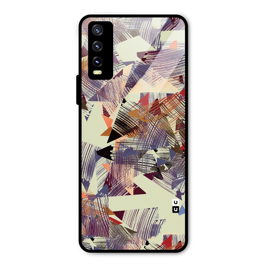 Abstract Sketch Metal Back Case for Vivo Y20 2021