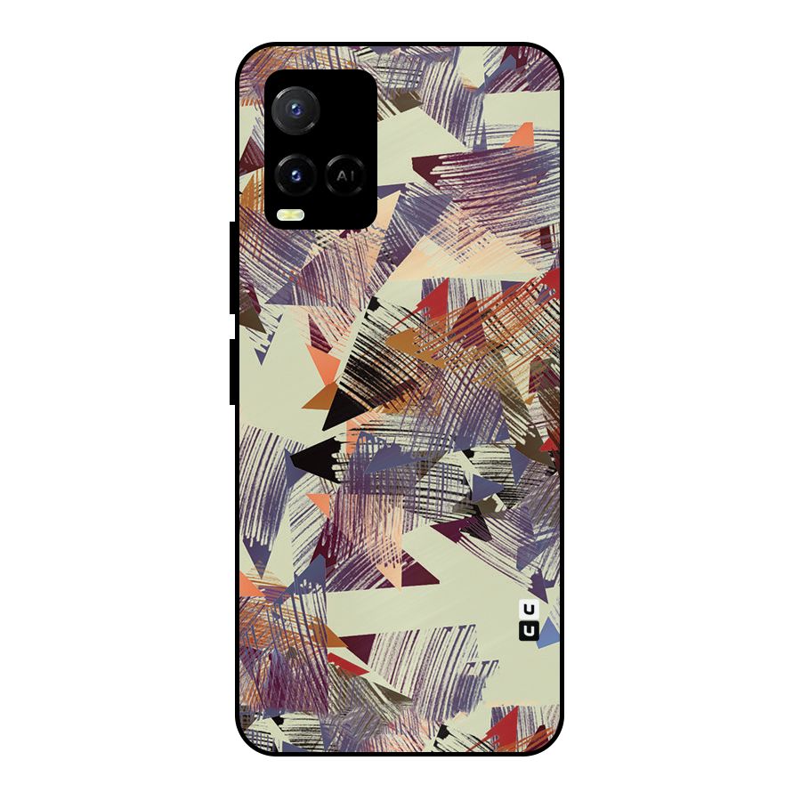 Abstract Sketch Metal Back Case for Vivo Y21