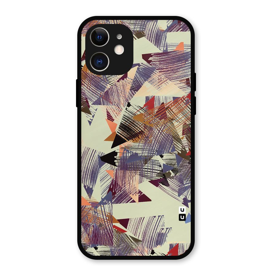Abstract Sketch Metal Back Case for iPhone 12