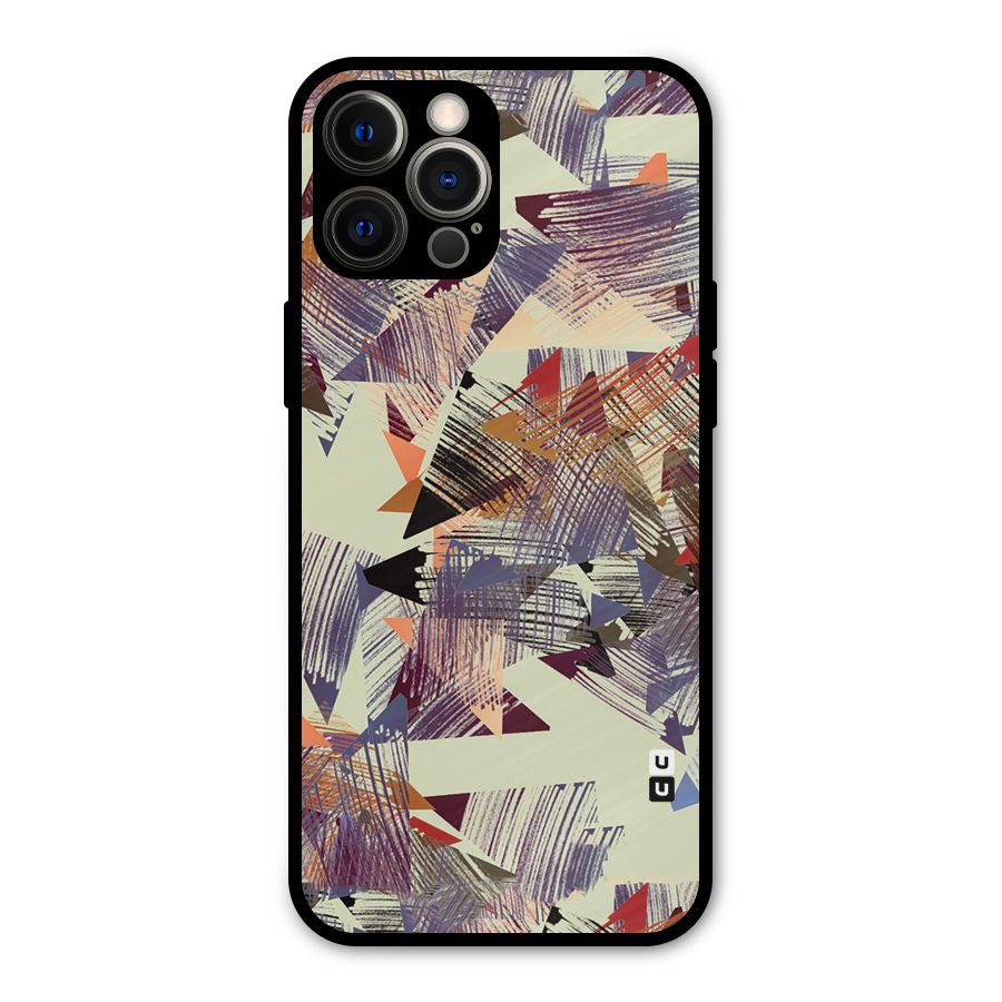 Abstract Sketch Metal Back Case for iPhone 12 Pro Max