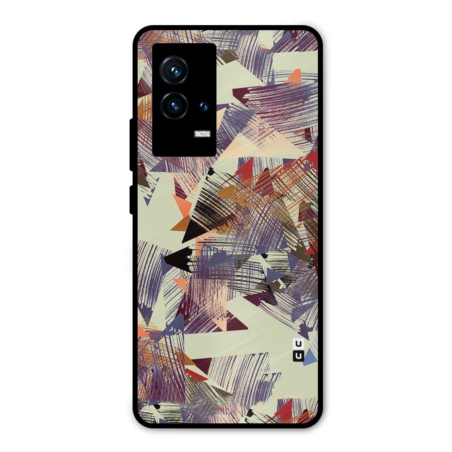 Abstract Sketch Metal Back Case for iQOO 9 5G