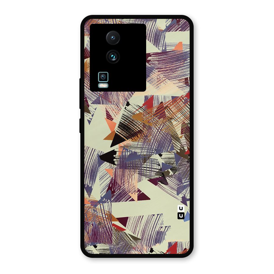 Abstract Sketch Metal Back Case for iQOO Neo 7 Pro