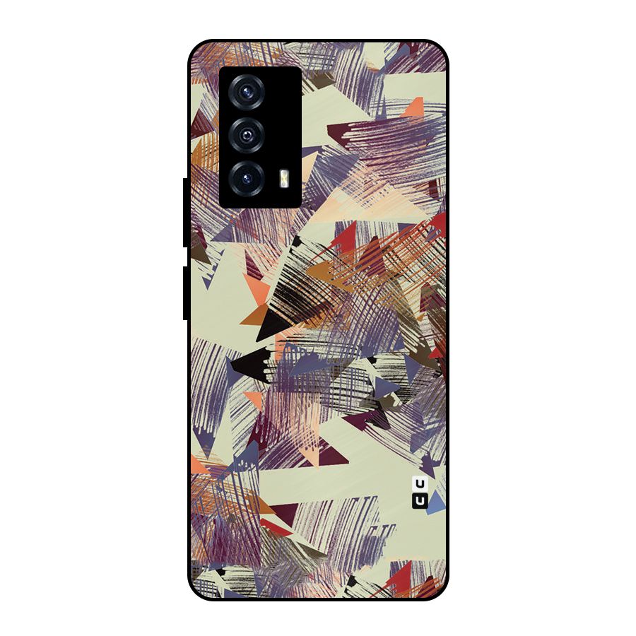 Abstract Sketch Metal Back Case for iQOO Z5