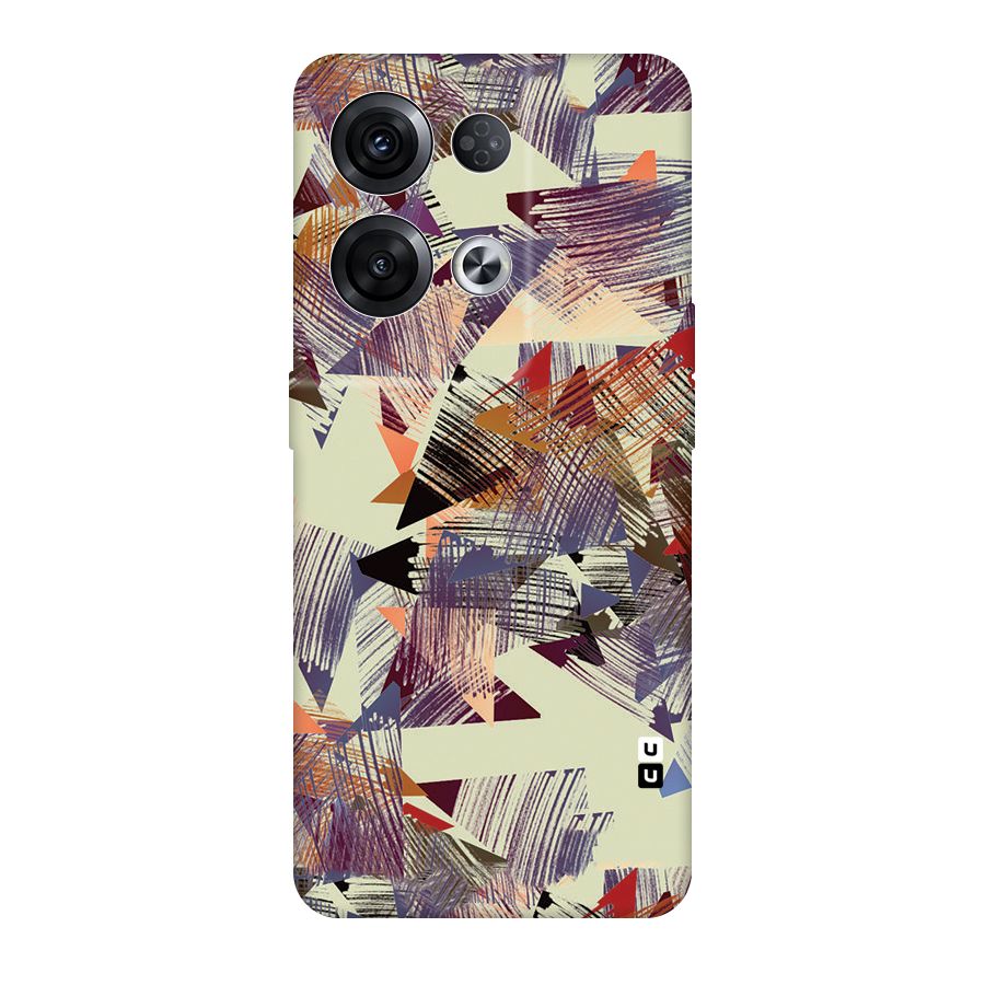 Abstract Sketch Original Polycarbonate Back Case for Oppo Reno8 Pro 5G