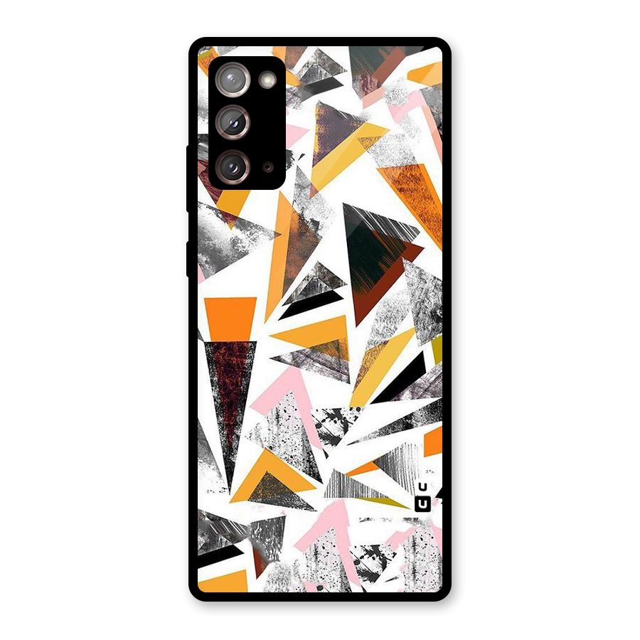 Abstract Sketchy Triangles Glass Back Case for Galaxy Note 20