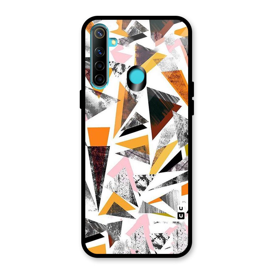Abstract Sketchy Triangles Glass Back Case for Realme Narzo 10