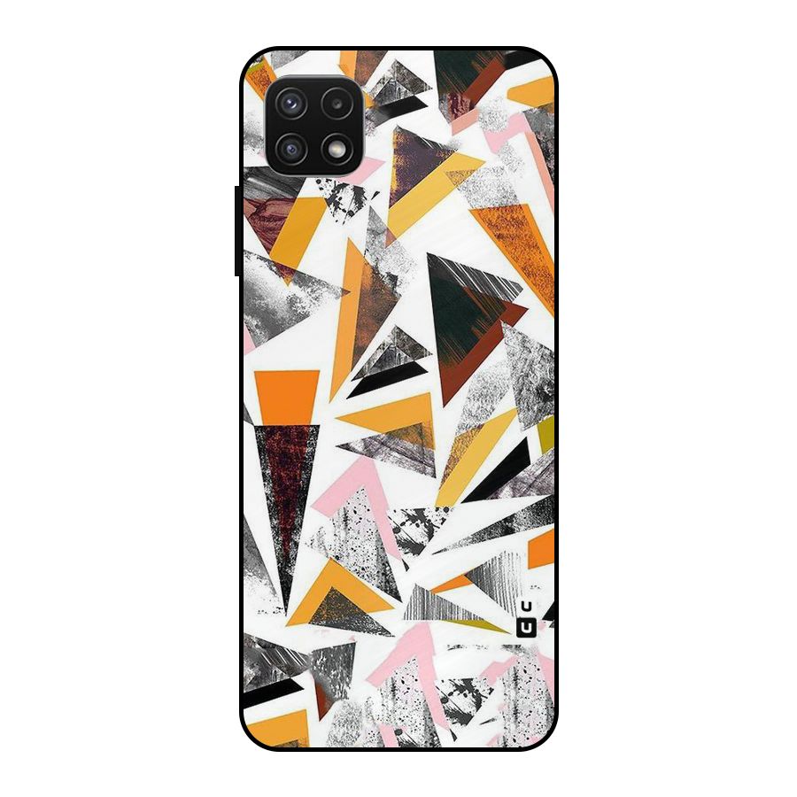Abstract Sketchy Triangles Metal Back Case for Galaxy A22 5G